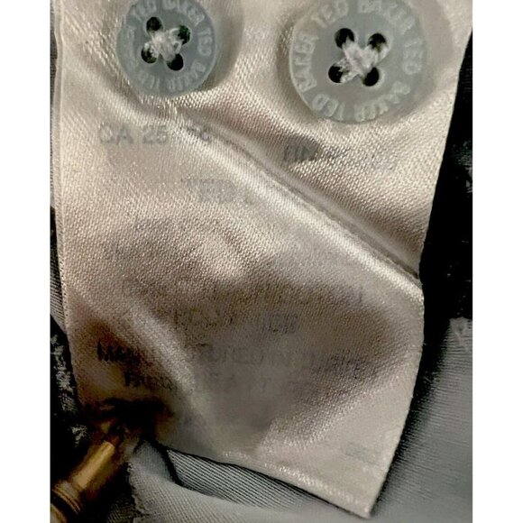 Ted Baker Slim Fit Mens Button Up Shirt Cotton Blend Size 6 2XL Blue Floral - Picture 12 of 15